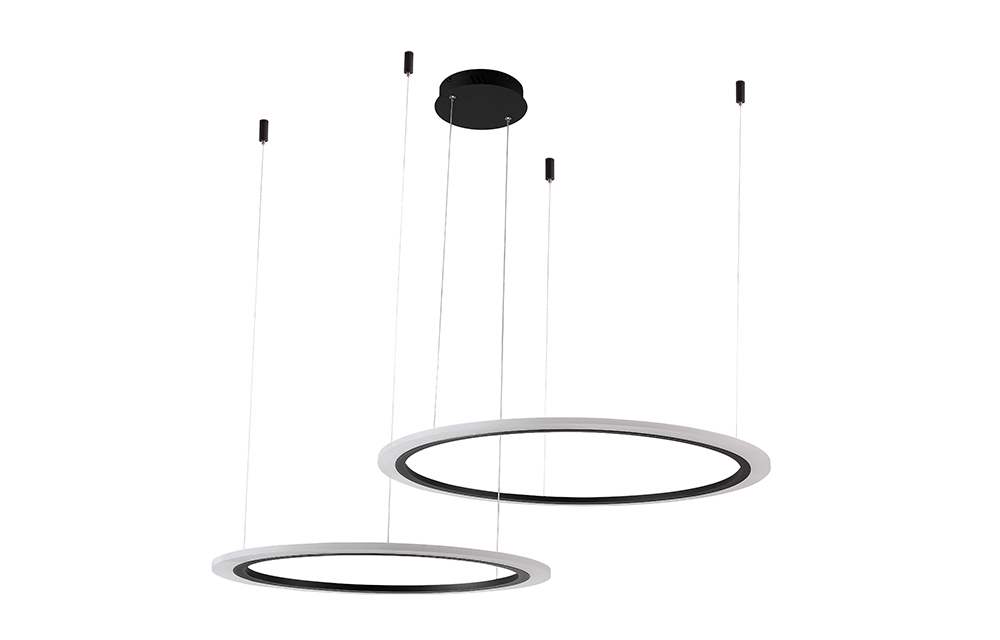 Люстра Crystal Lux MANZANA SP53W LED D600+800 BLACK