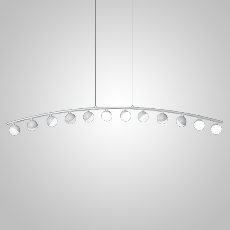 Подвесной реечный светильник CHOIR L12 White by ImperiumLoft