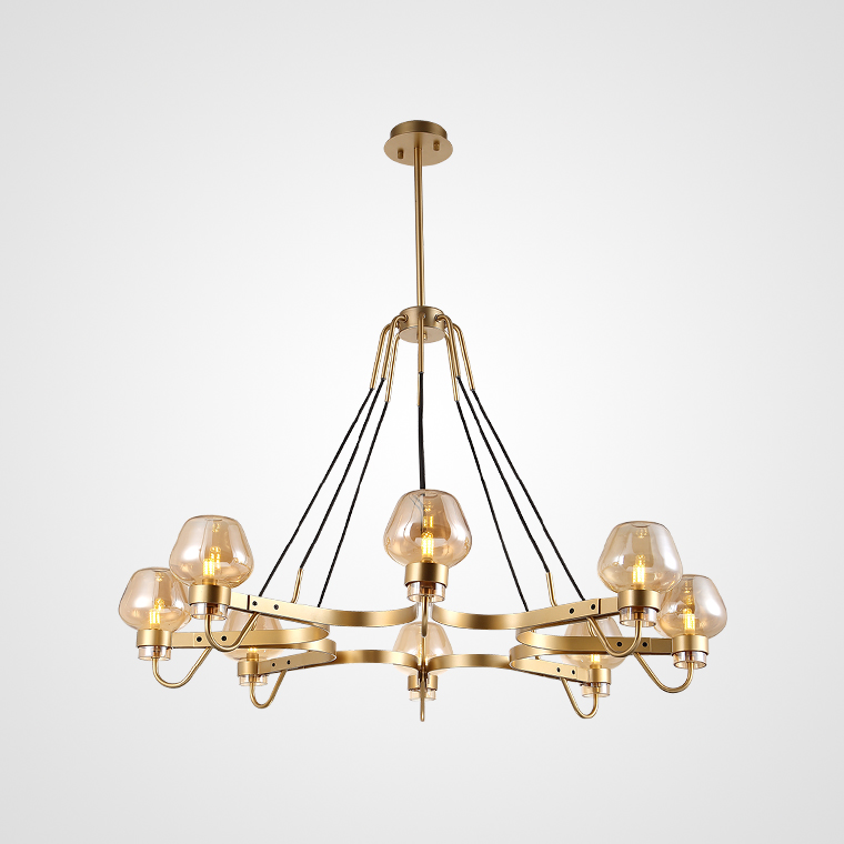 Люстра MONTALEMBERT by Studios 8 lamps Gold/Transparent by ImperiumLoft