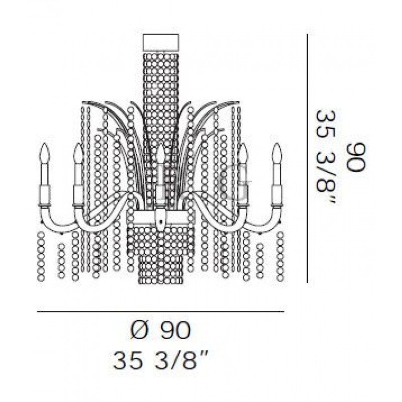 Люстра De Majo ICE K8+6