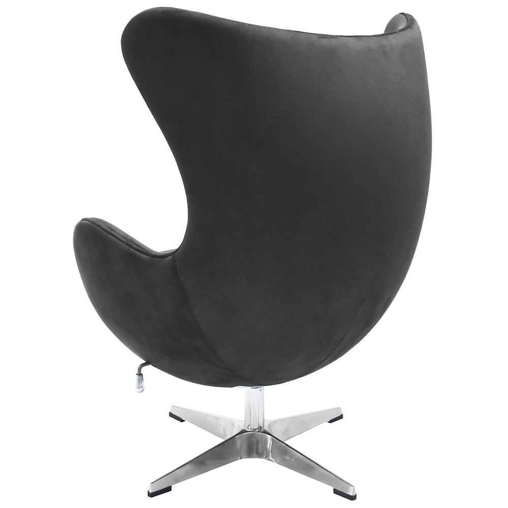 Кресло EGG CHAIR графит, искусственная замша Bradex Home FR 0642