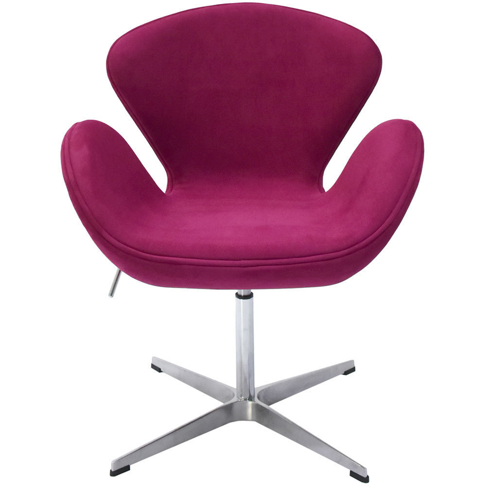 Кресло SWAN CHAIR винный, искусственная замша Bradex Home FR 0651