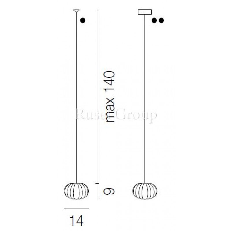 Подвесной светильник Vistosi DIAMANTE SP 1