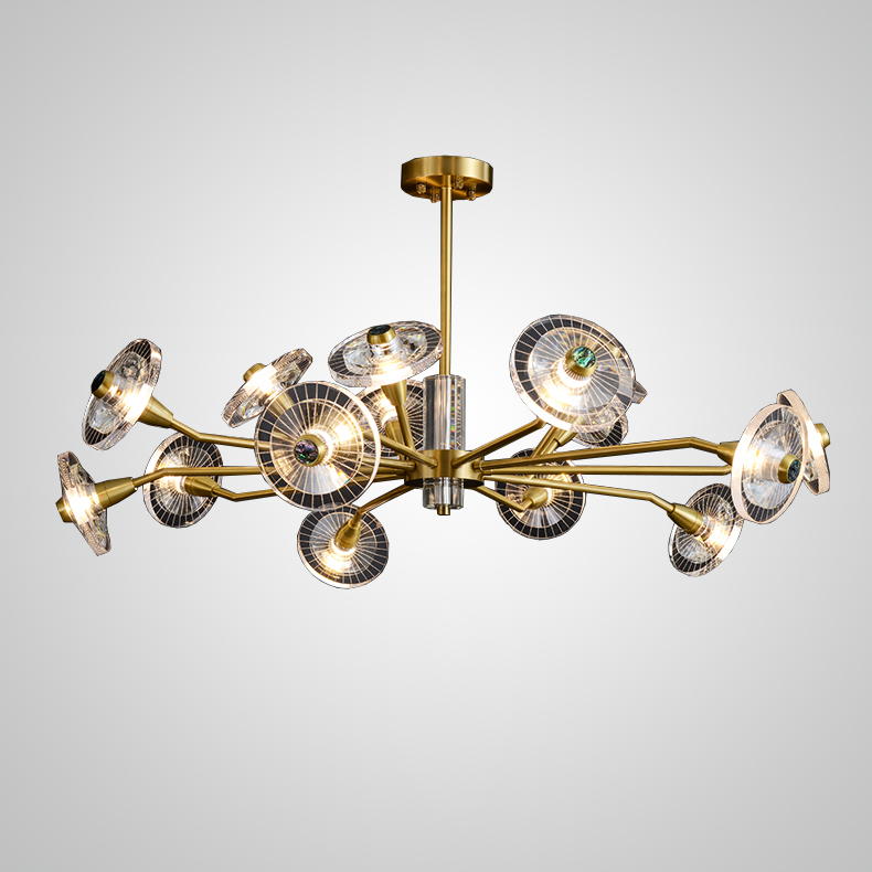 Потолочная люстра JANICA L15 Brass by ImperiumLoft