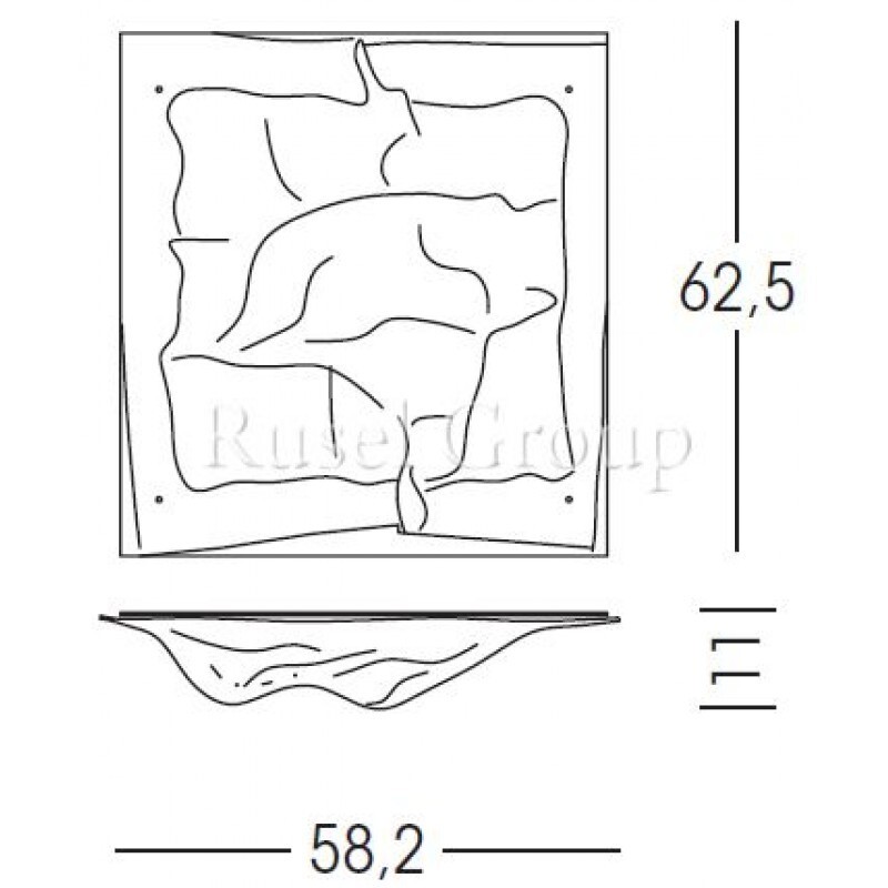 Настенно-потолочный светильник Linea Light ICEBERG 90215