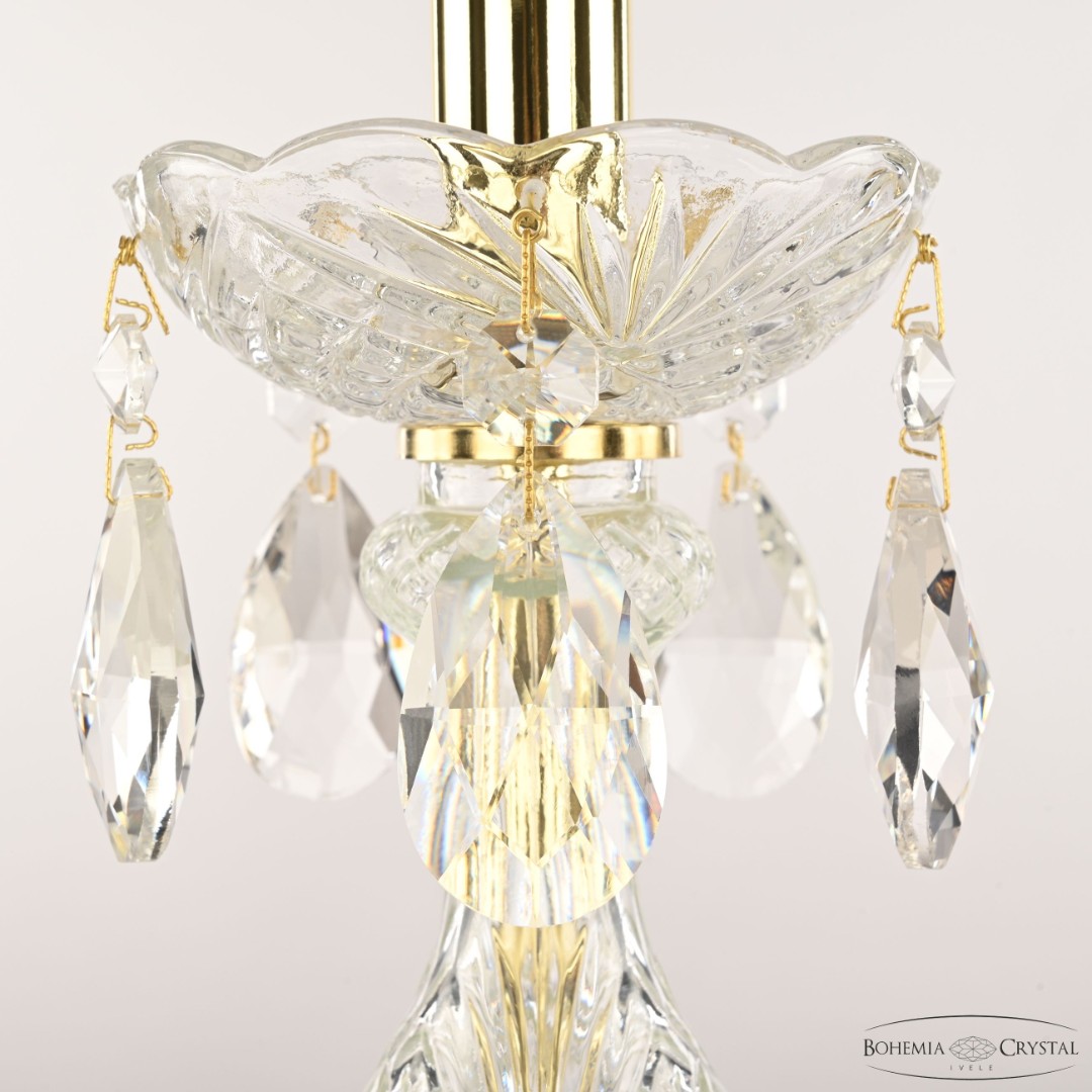 Настольная лампа с хрустальными подвесками 101L/1-27 G Bohemia Ivele Crystal