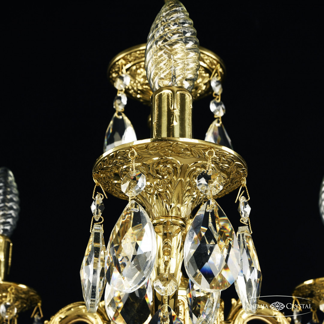 Люстра бронзовая с хрусталём 71101/3/125 B G