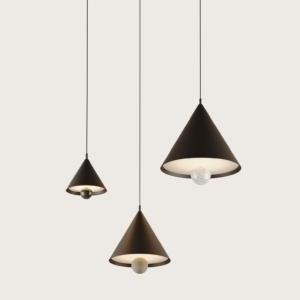 Подвесной светильник Marg C1341/40 черный металл/белый мрамор Aromas del Campo