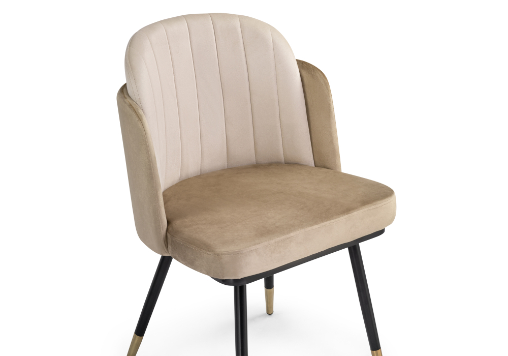 Стул Woodville Penelopa beige / light beige / black / gold  15416
