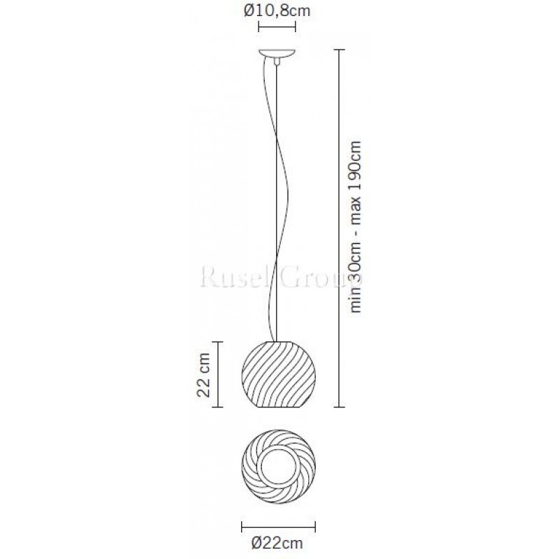 Подвесной светильник Fabbian Swirl D82 A07 00 Подвесной светильник Fabbian Swirl D82 A07 00