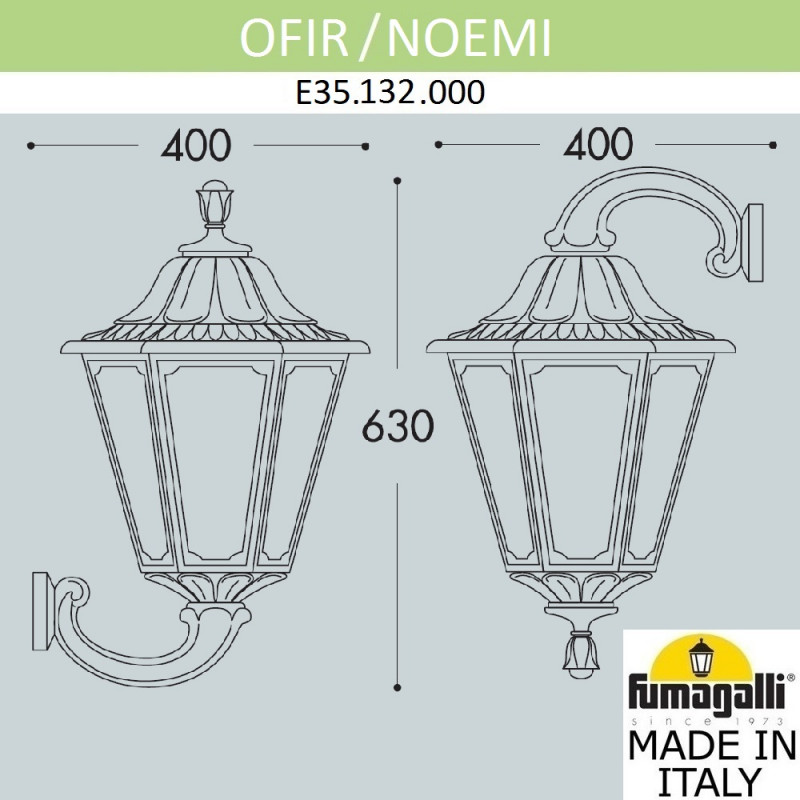 Светильник настенный Fumagalli E35.132.000.AYH27