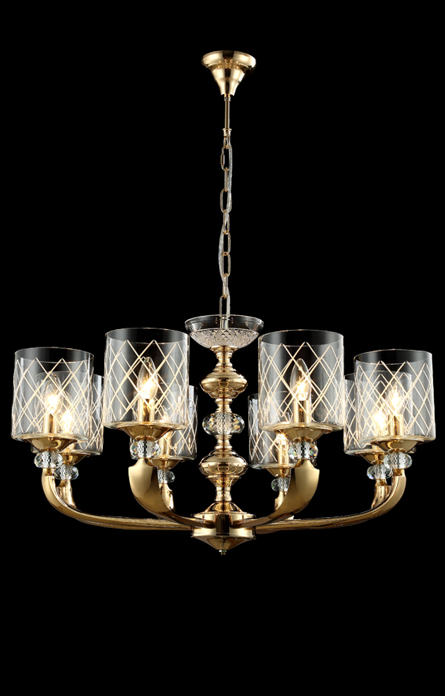 Люстра Crystal Lux GRACIA SP8 GOLD