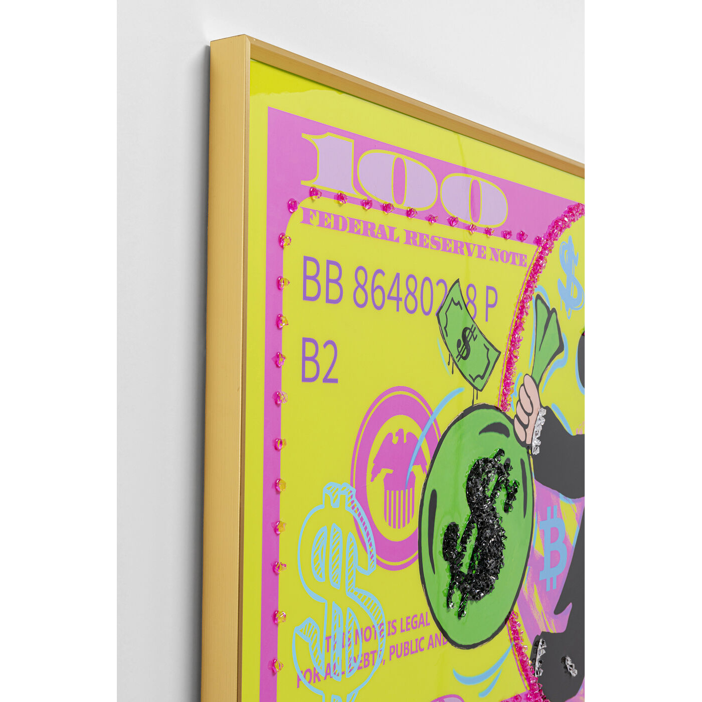 Картина Graffiti Money 70x160cm KARE 56678