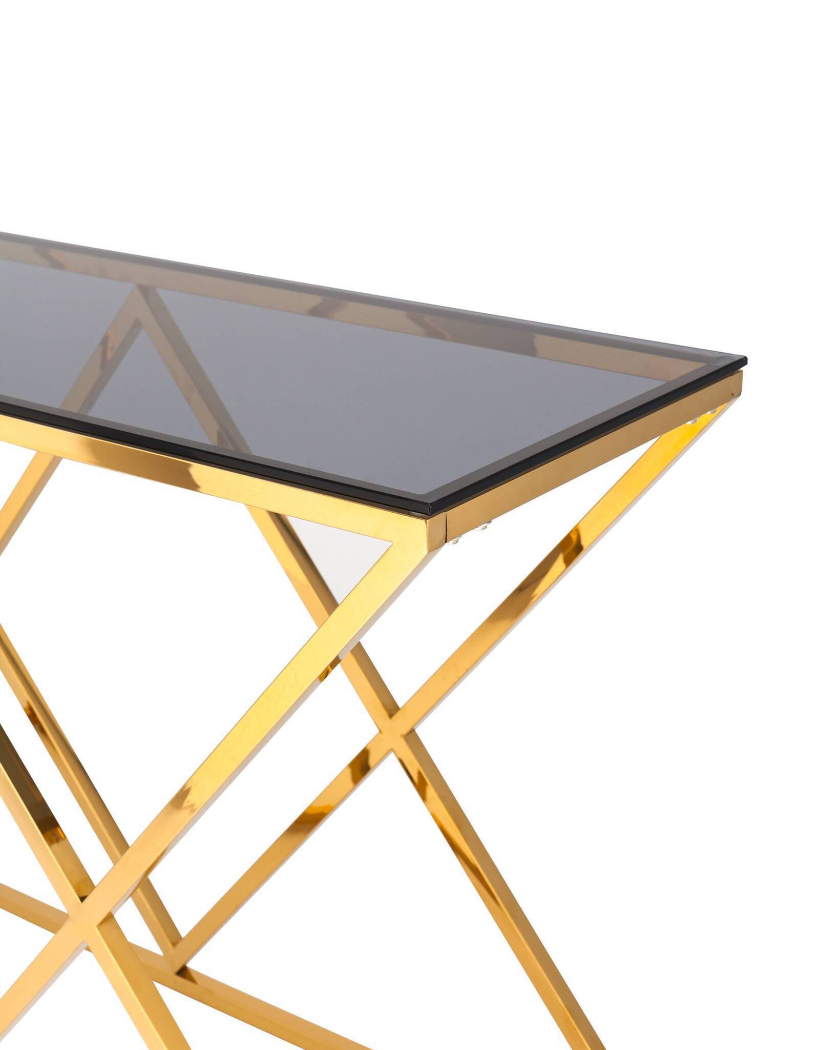 Консоль ИНСИГНИЯ 120*40 золото стекло smoke Stool Group