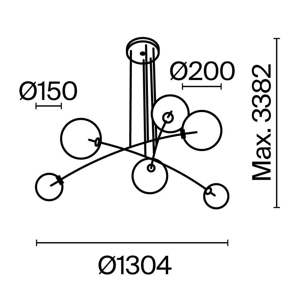 Подвесной светильник Maytoni MOD172PL-06B