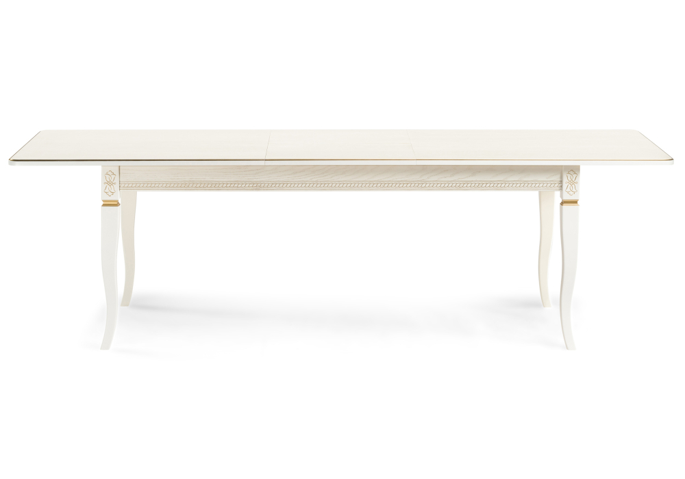 Стол деревянный Woodville Балмет молочный / золото 483908
