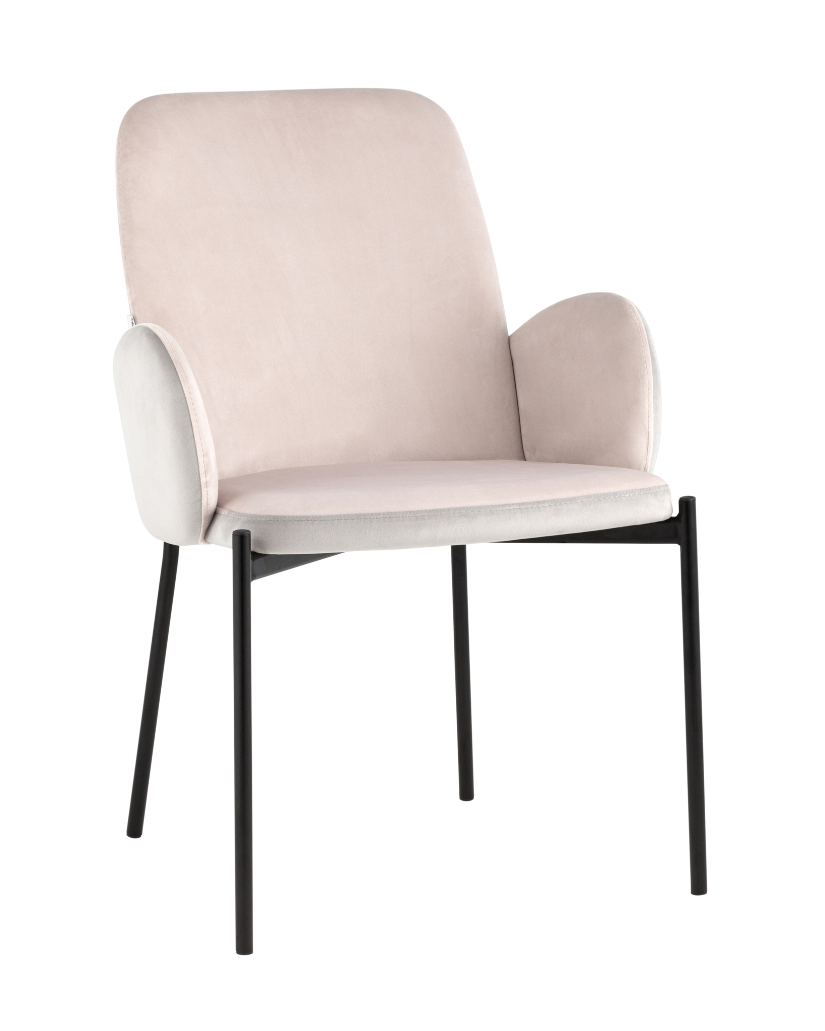 Стул Дивора велюр светло-розовый со светло-серой спинкой Stool Group