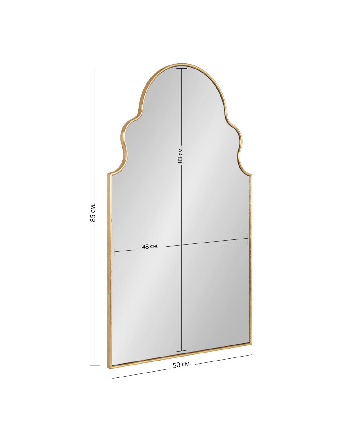 Зеркало в золотой раме Шифа Louvre Home LHDWM071123SH