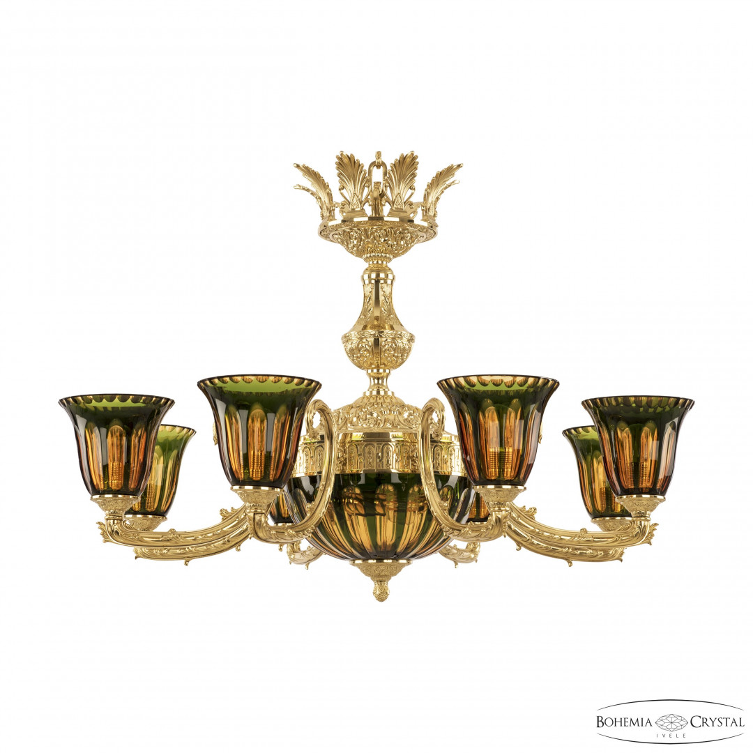 Люстра бронзовая 71212P/8/210 G P2 U Amber-Green/H-1H Y8