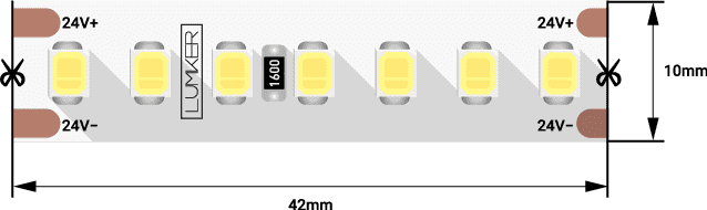 Лента светодиодная Lumker LK2H168-24-WW-33