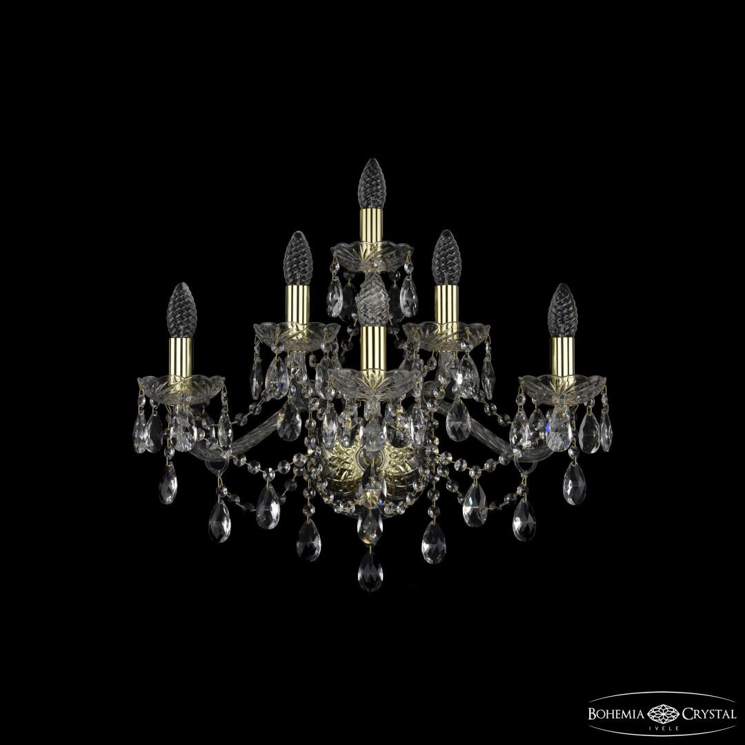 Бра хрустальные 1415B/3+2+1/220 G