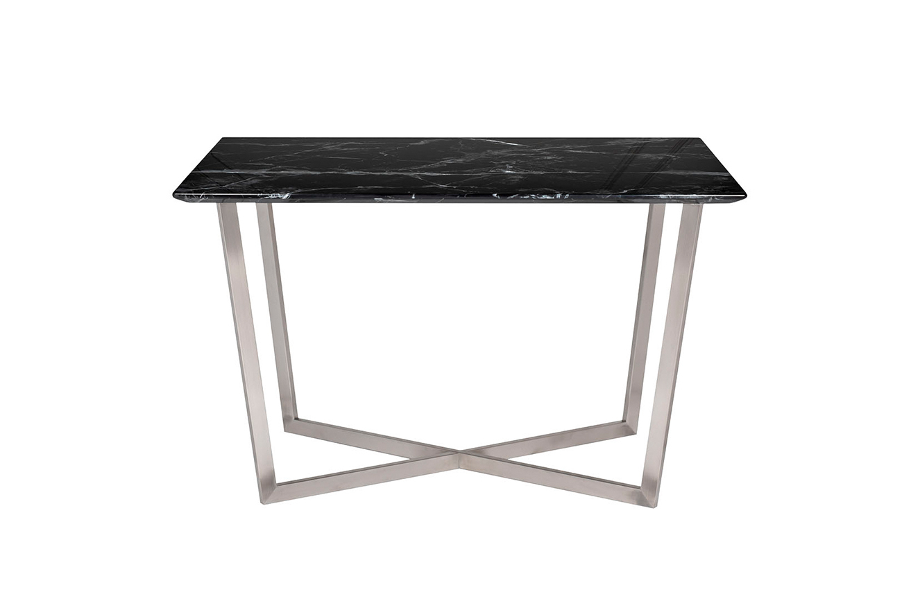 Стол обеденный прямоугольный черный (искусственный мрамор) Garda Decor 33FS-DT19F335-BS