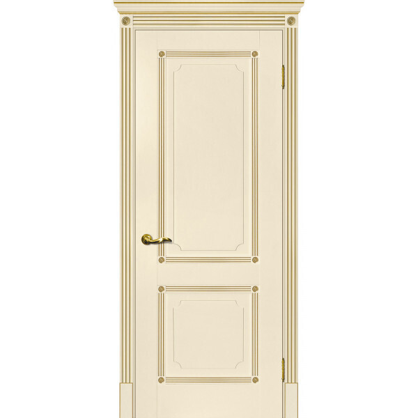 Межкомнатная дверь Graf Флоренция-2 магнолия, патина золото (1900 х 600)