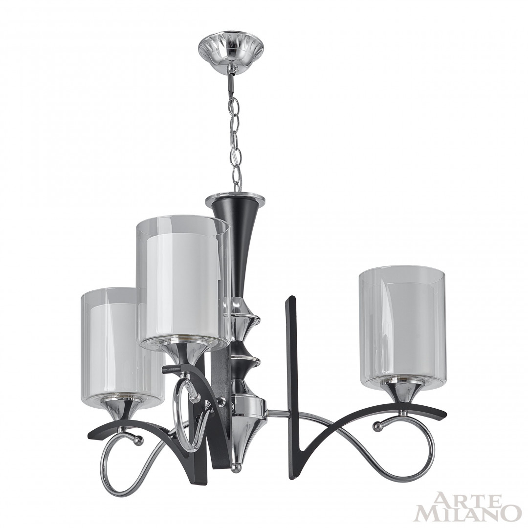 Люстра подвесная с плафонами 309167/3 Bk/Ni Arte Milano