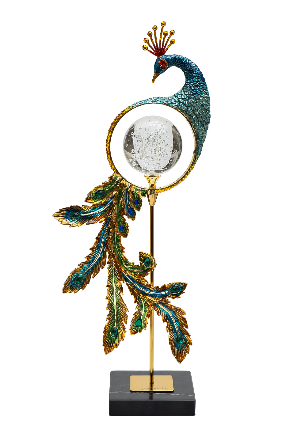 Статуэтка Жар-птица золотисто-зеленая Garda Decor 55RD6901