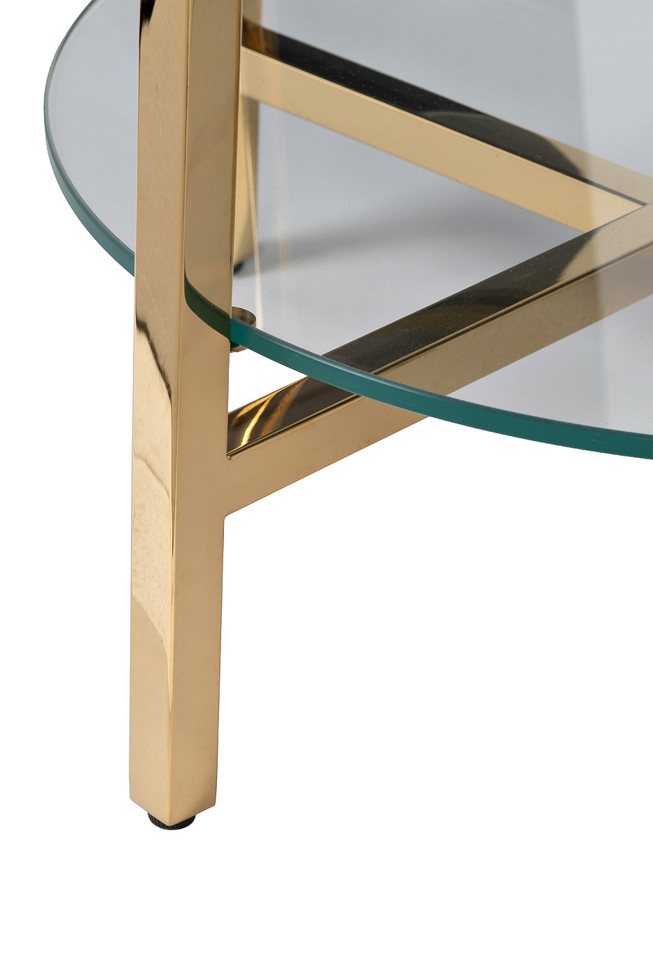 Стеллаж прозрачное стекло/золото Garda Decor 47ED-00501