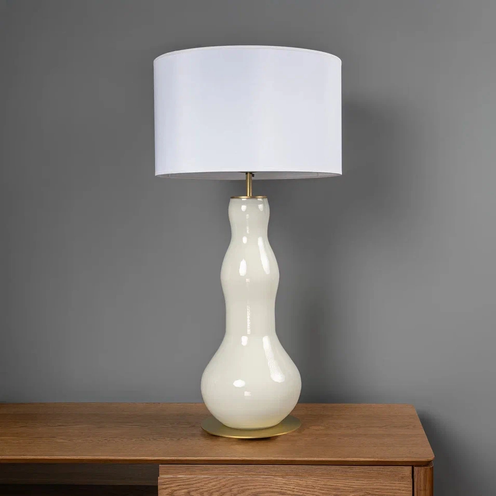 Настольная лампа Melly латунный металл/ taupe + белый абажур 801011/41 Aromas del Campo