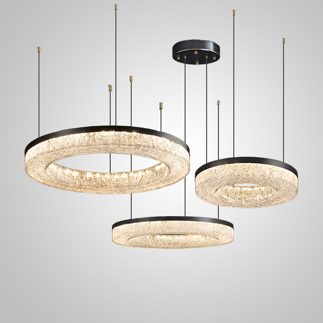 Кольцевая люстра OLAGUS COMBO А Black by ImperiumLoft