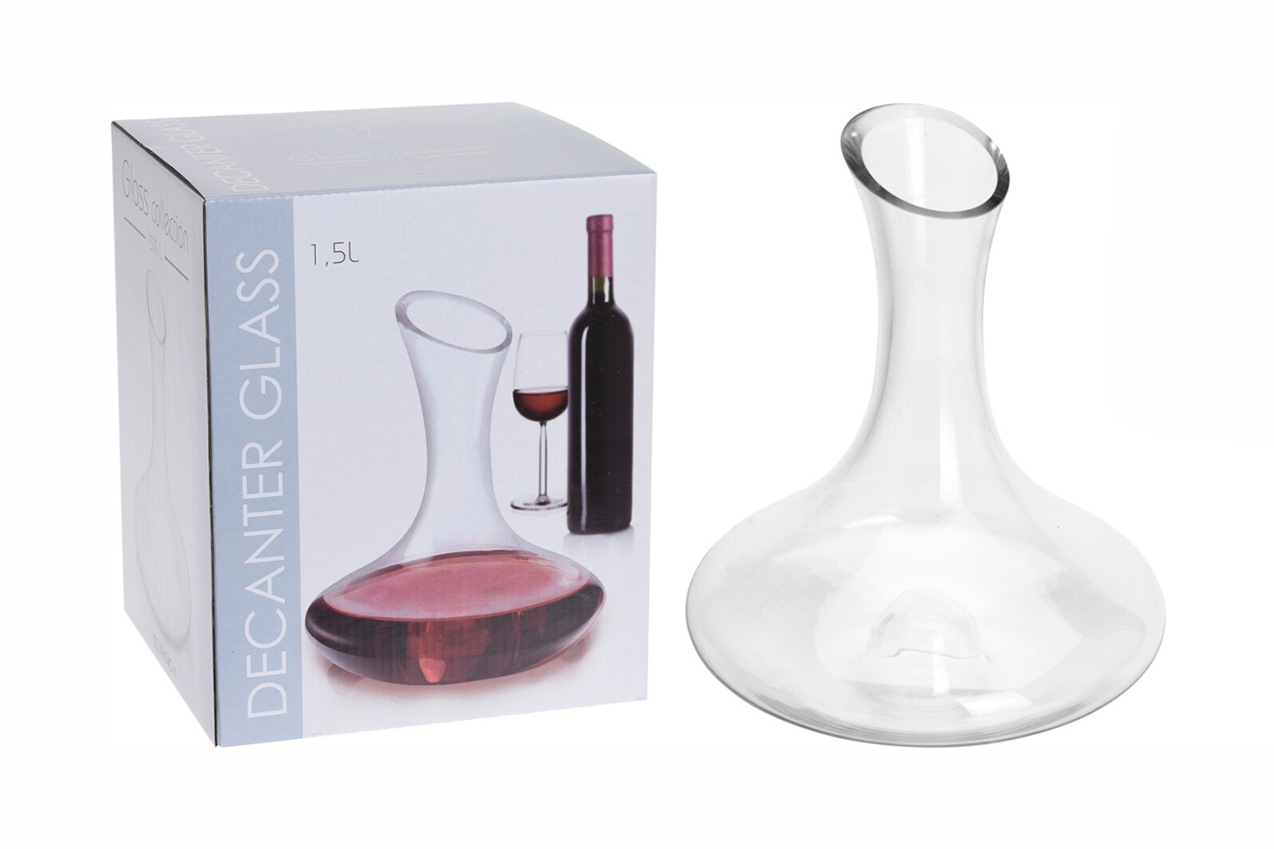 Декантер из прозрачного стекла в упаковке Garda Decor YE7100290