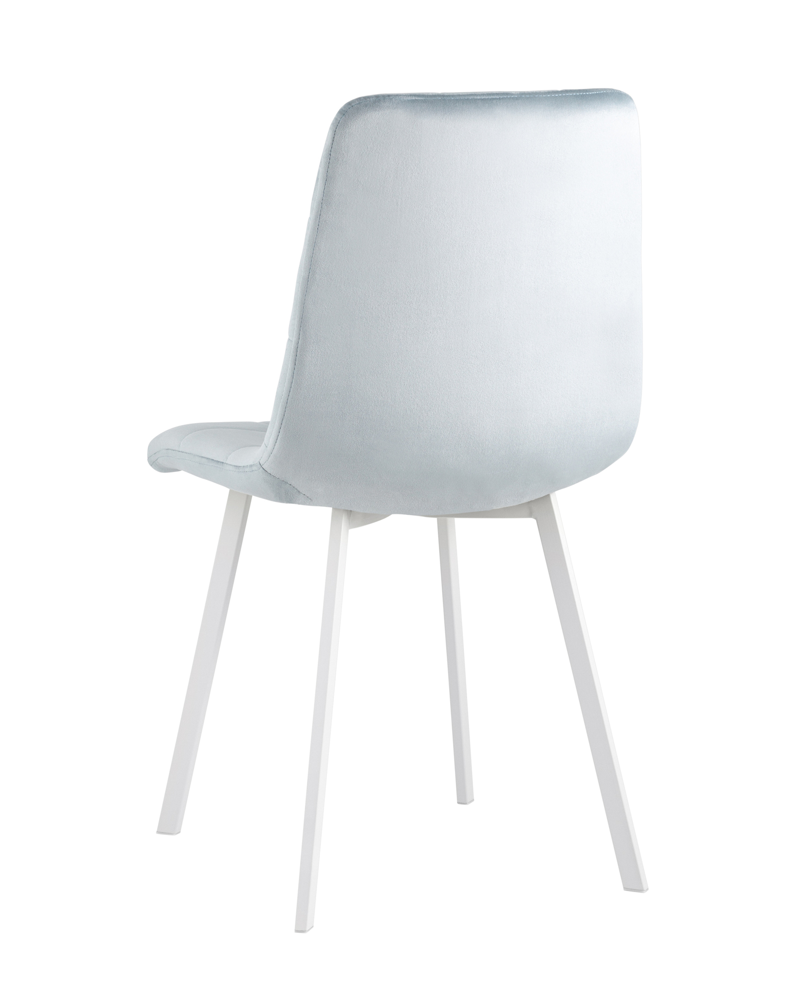 Стул Chilly велюр серо-голубой ножки белые Stool Group