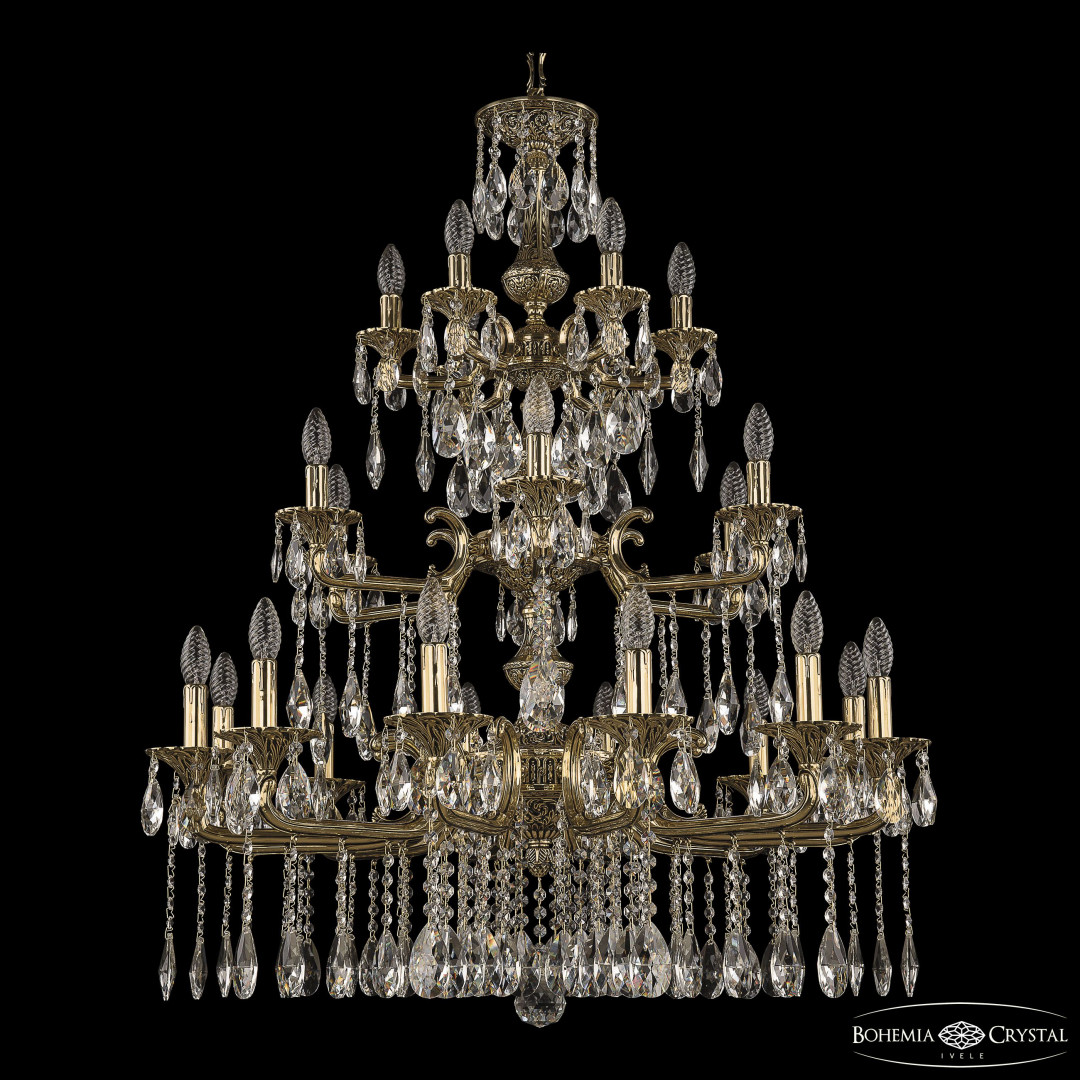 Люстра бронзовая с хрусталём 72115/12+6+6/300/3D A GB