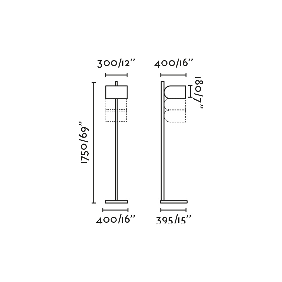 Торшер Stand Up черного и серого цвета E27 20W Faro