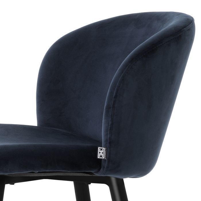 Барный стул Eichholtz Volante savona midnight blue velvet 115734