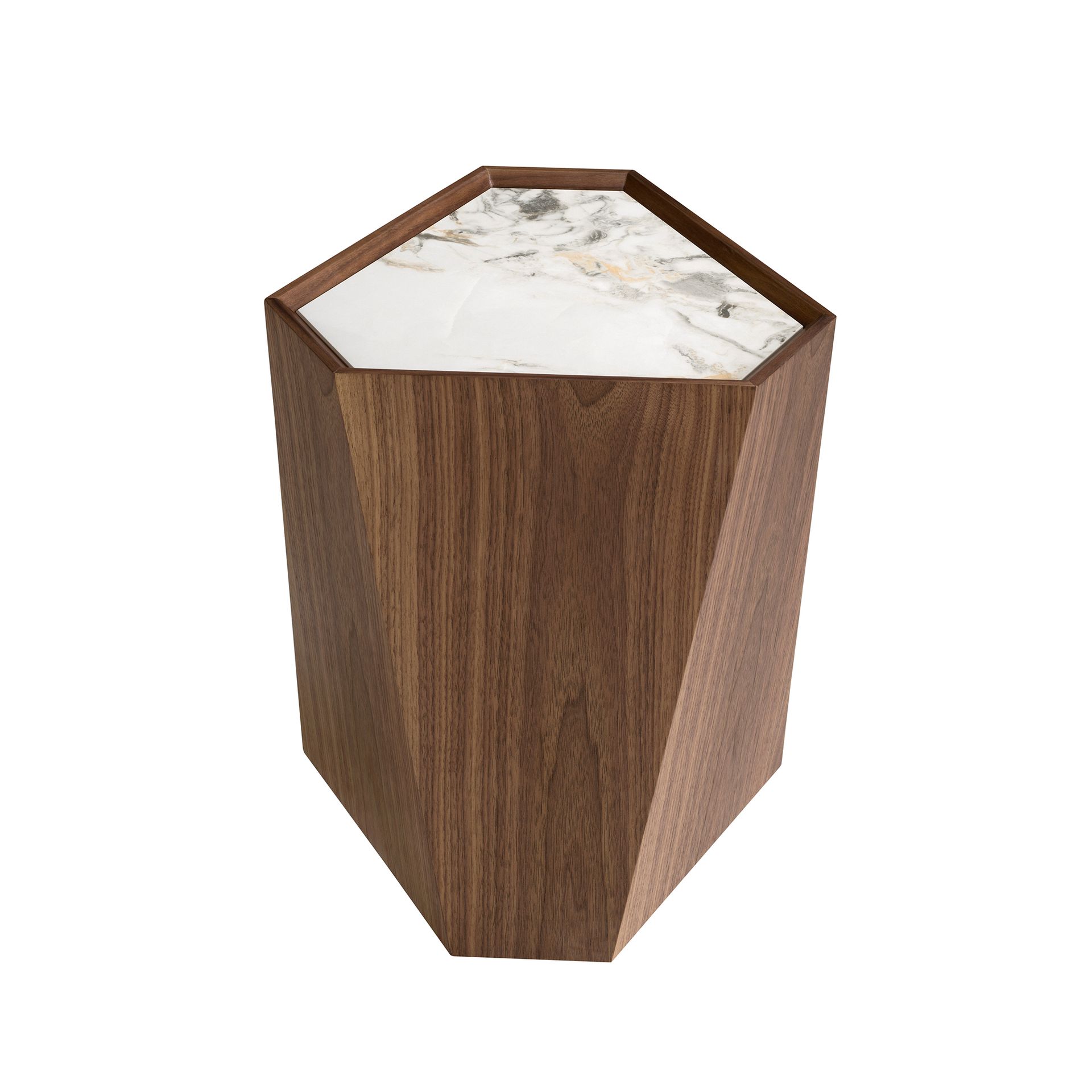 Угловой столик 2134/AC2308 из ореха и керамики Angel Cerda