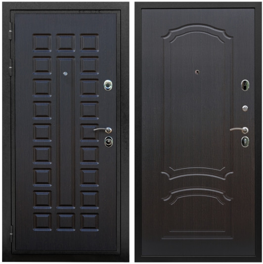 Дверь входная Graf Триумф МДФ 16 мм ФЛ-183 Венге / МДФ 6 мм ФЛ-140 Венге