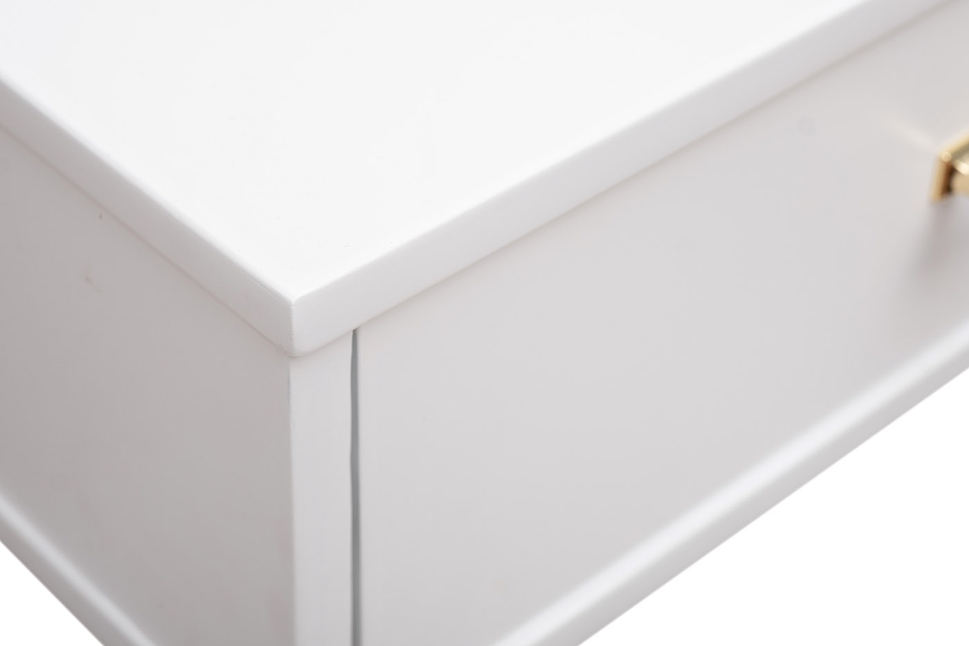 Консоль с 2мя ящиками белая/золото Garda Decor KFG164