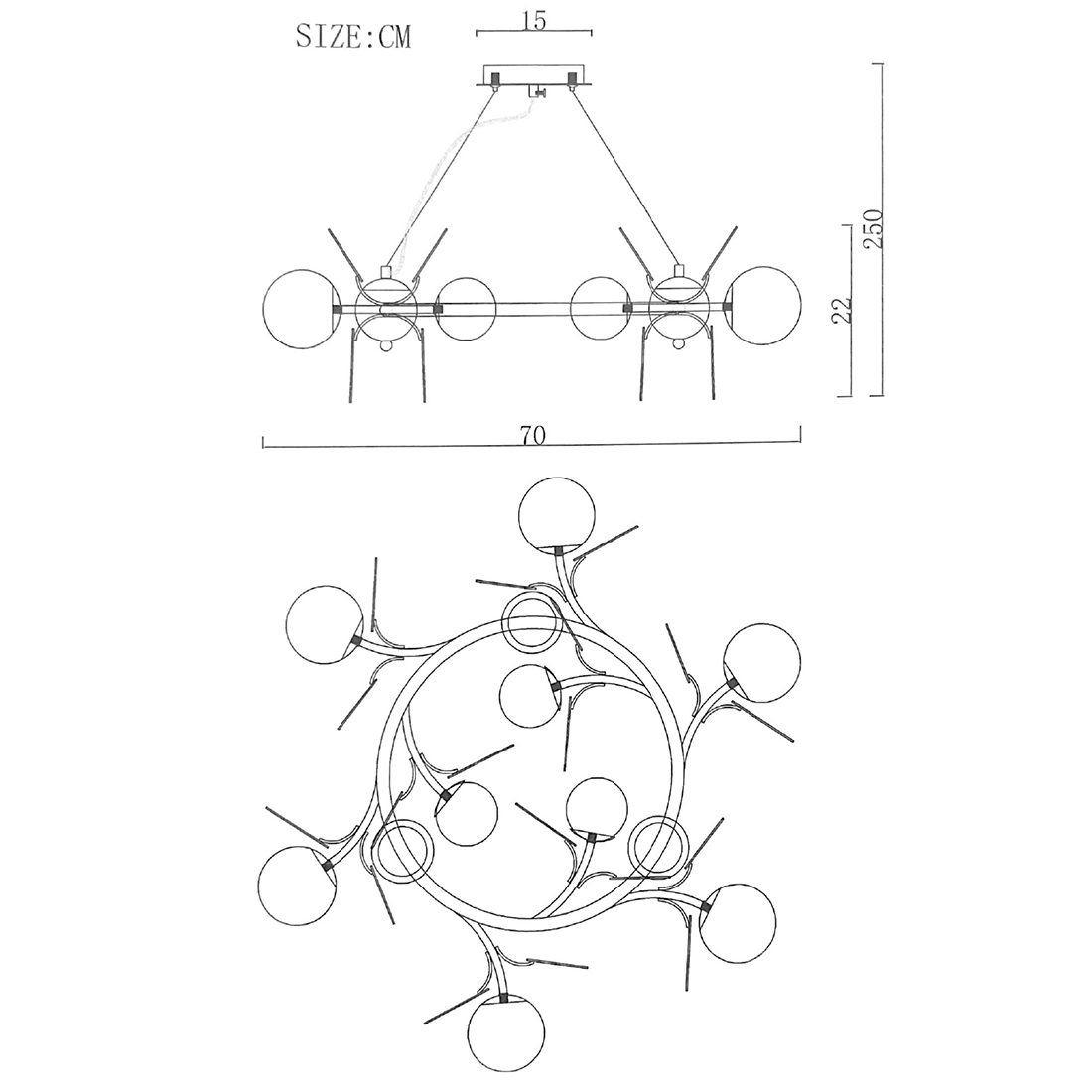 Кольцевая Люстра Matisse R D70 By Imperiumloft
