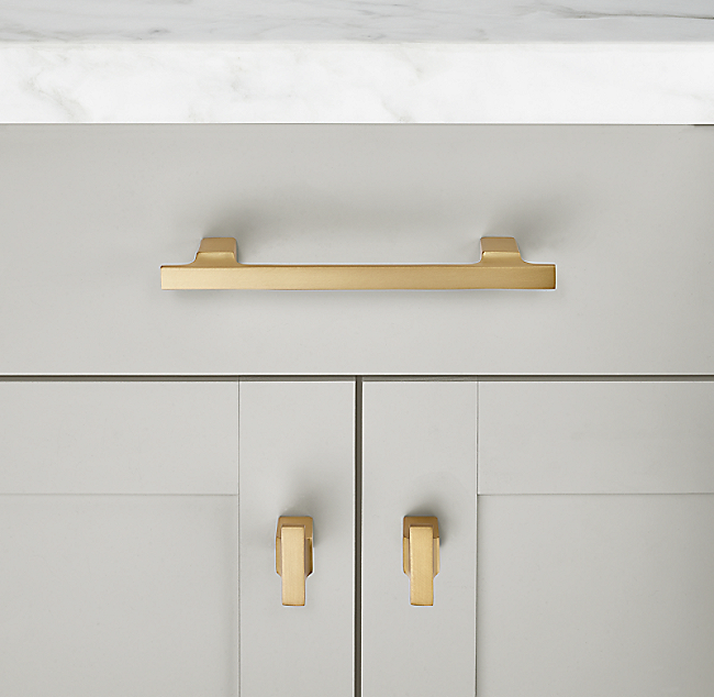 Ручка-кнопка Restoration Hardware Colliers L.4.4 Lac.Burnished Brass