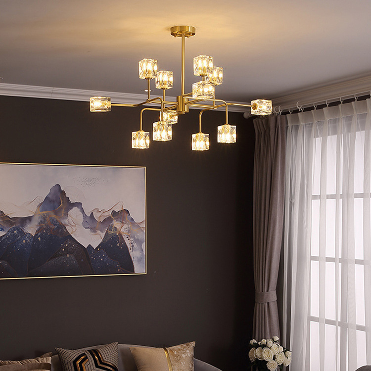 Потолочная люстра MICHAL L8 Brass by ImperiumLoft