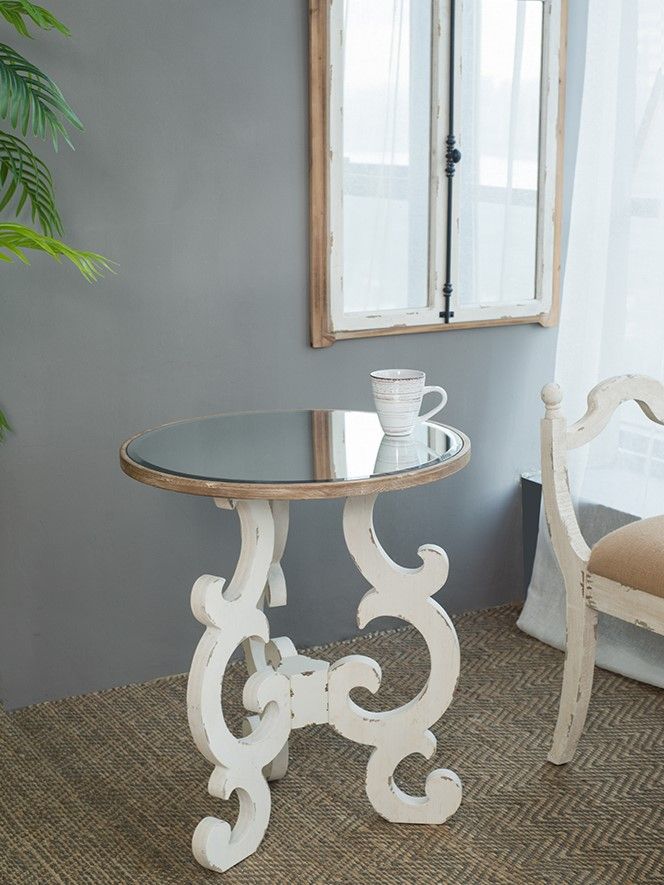 Столик интерьерный с зеркальной столешницей Glasar SA80183-DS