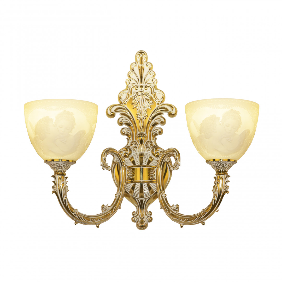 Бра бронзовые с хрусталём 7109B15/2/210 GW P1 U Angel