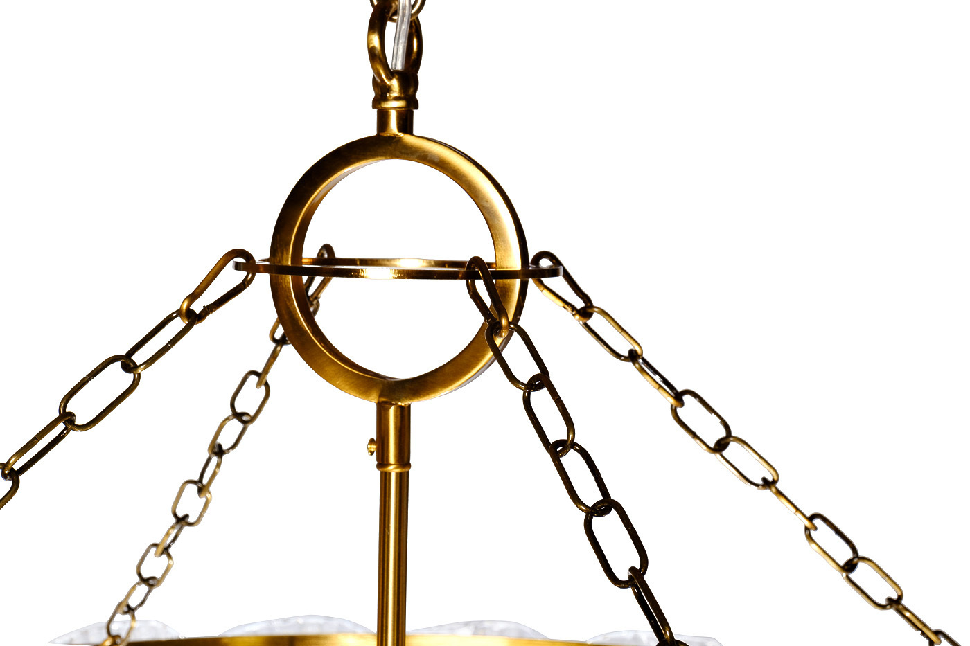 Люстра TIARA круглая латунь/стекло прозрачное Garda Decor K2KG1102P-8A