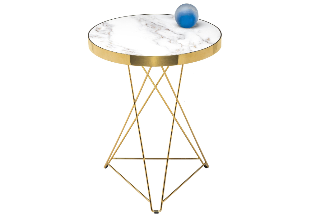 Стол деревянный Woodville Milena white / gold 11769