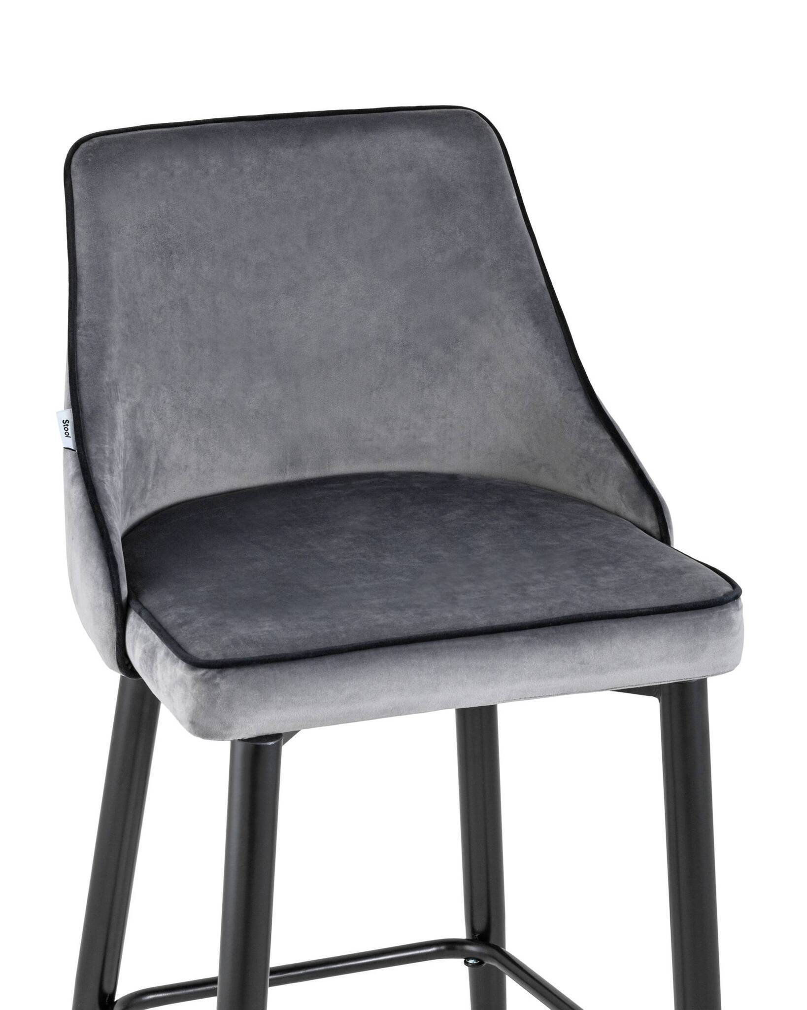 Стул барный Коби велюр серый Stool Group