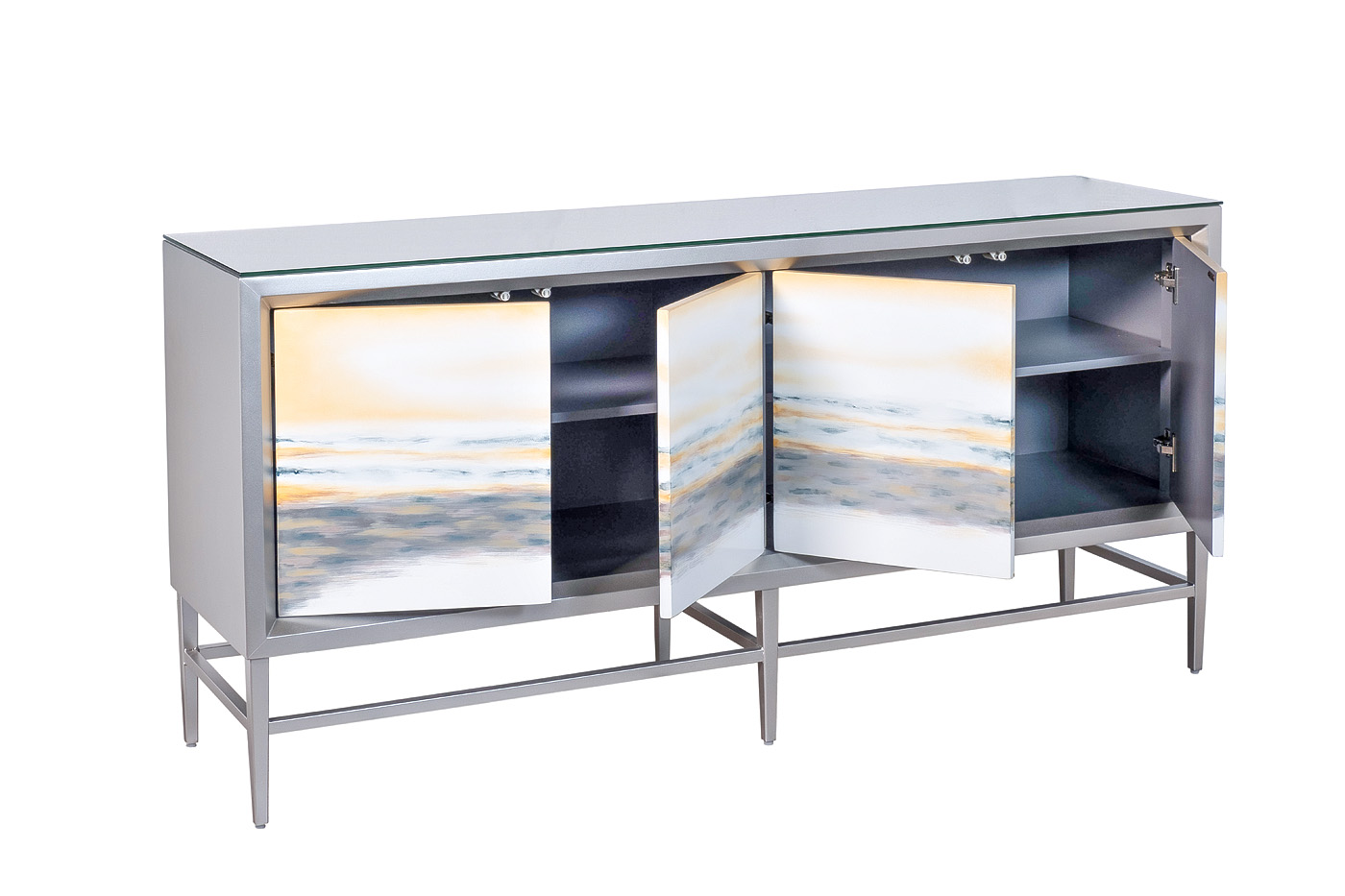 Комод Mirage серый Garda Decor ART-4514S-KOMD