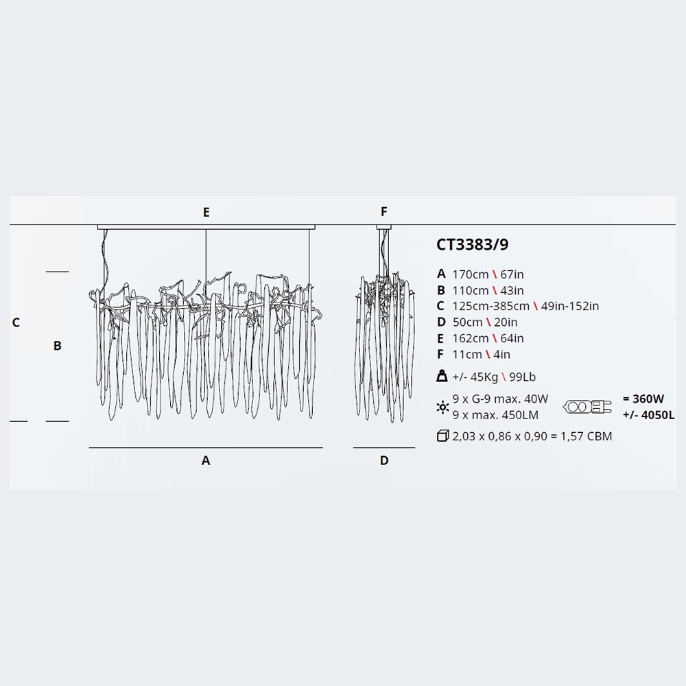 Люстра Serip CT3383/9